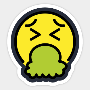 Vomit Sick Emoji Sticker